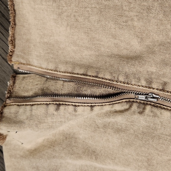 PRETTY LITTLE THING Women's  Tan Sleeveless Denim TopVest Size 8. - Picture 7 of 13